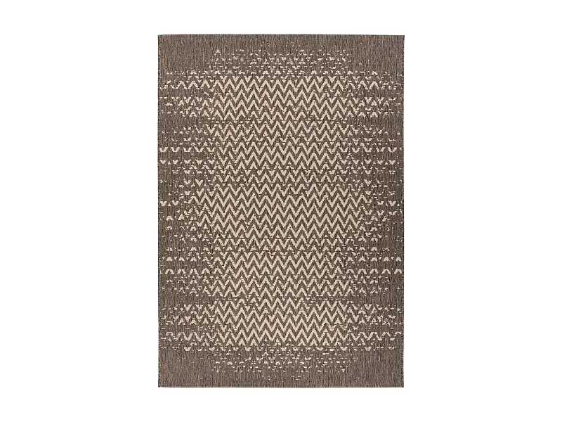 Tapis Tissé à Poils Plats "Splash" Marron 80 x 150 cm