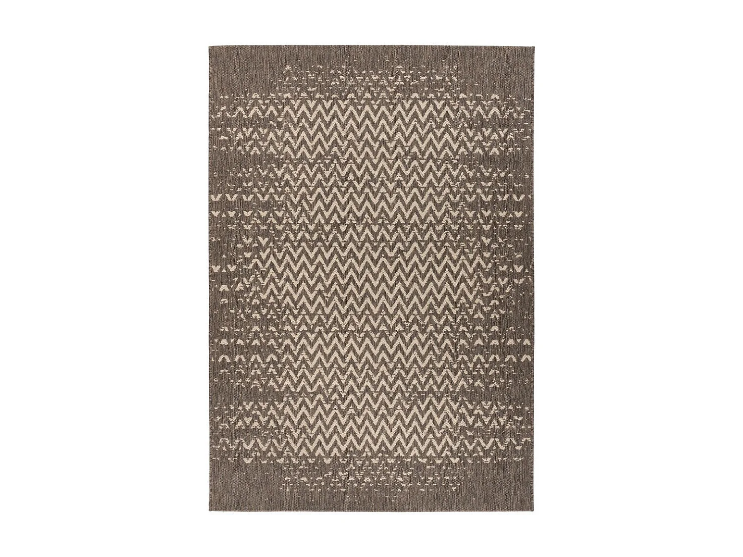 Tapis Tissé à Poils Plats "Splash" Marron 80 x 150 cm