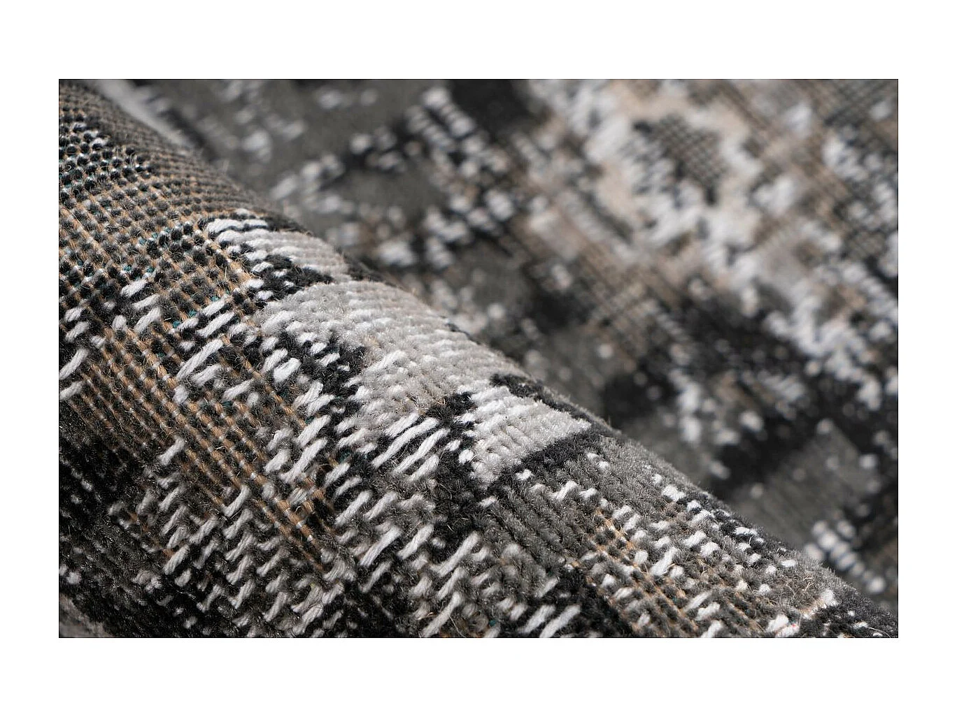 Tapis Ethnique à Poils Courts "Ariya" Gris 80 x 150 cm