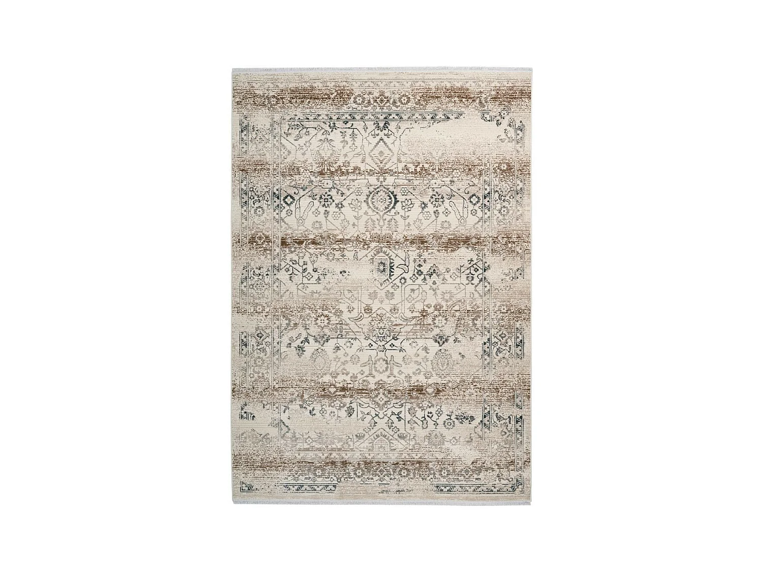 Tapis Oriental Effet Usé "Anouk" Beige 80 x 150 cm