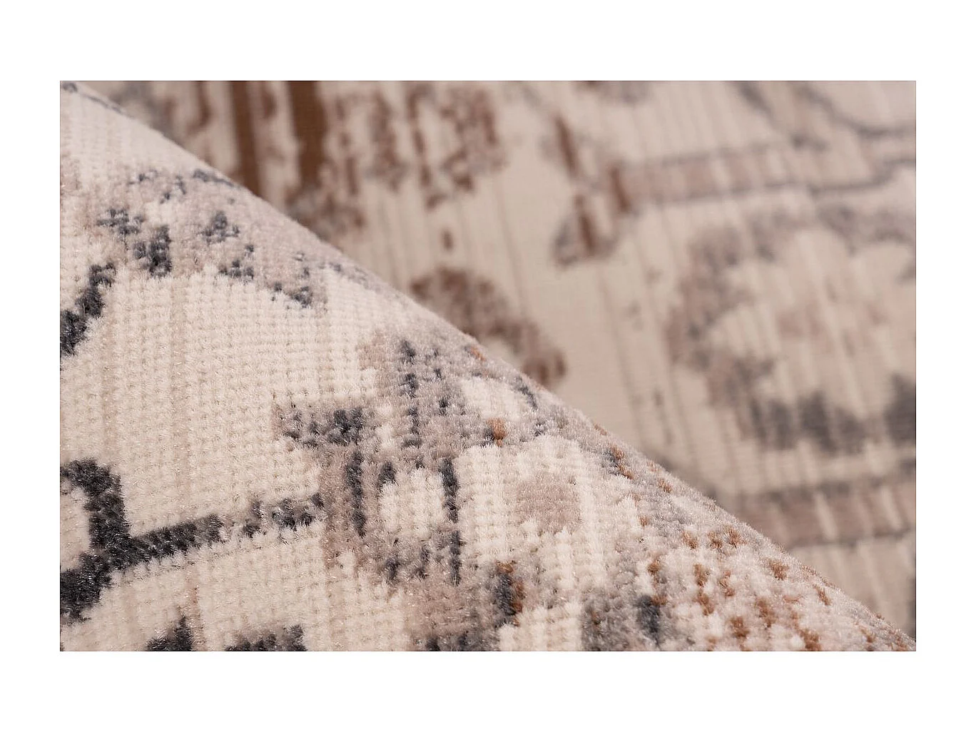 Tapis Oriental Effet Usé "Anouk" Beige 80 x 150 cm