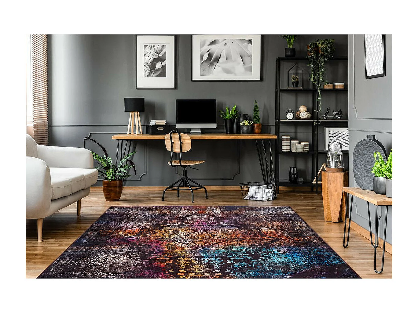 Tapis Oriental à Poils Courts "Galaxy IV" Multicolore 120 x 180 cm