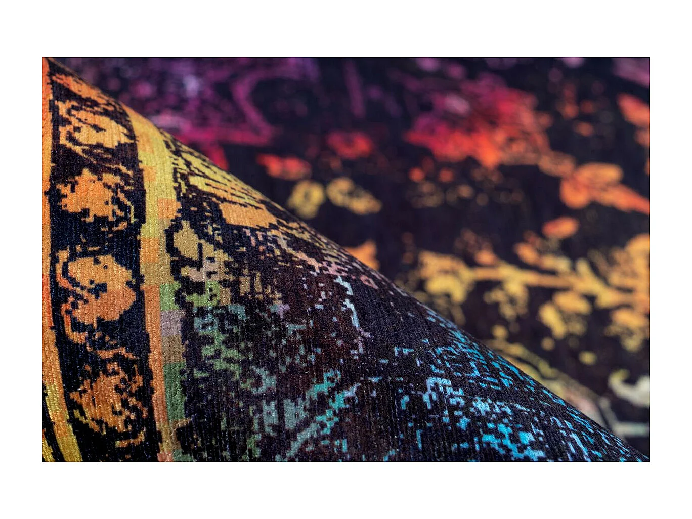 Tapis Oriental à Poils Courts "Galaxy IV" Multicolore 120 x 180 cm