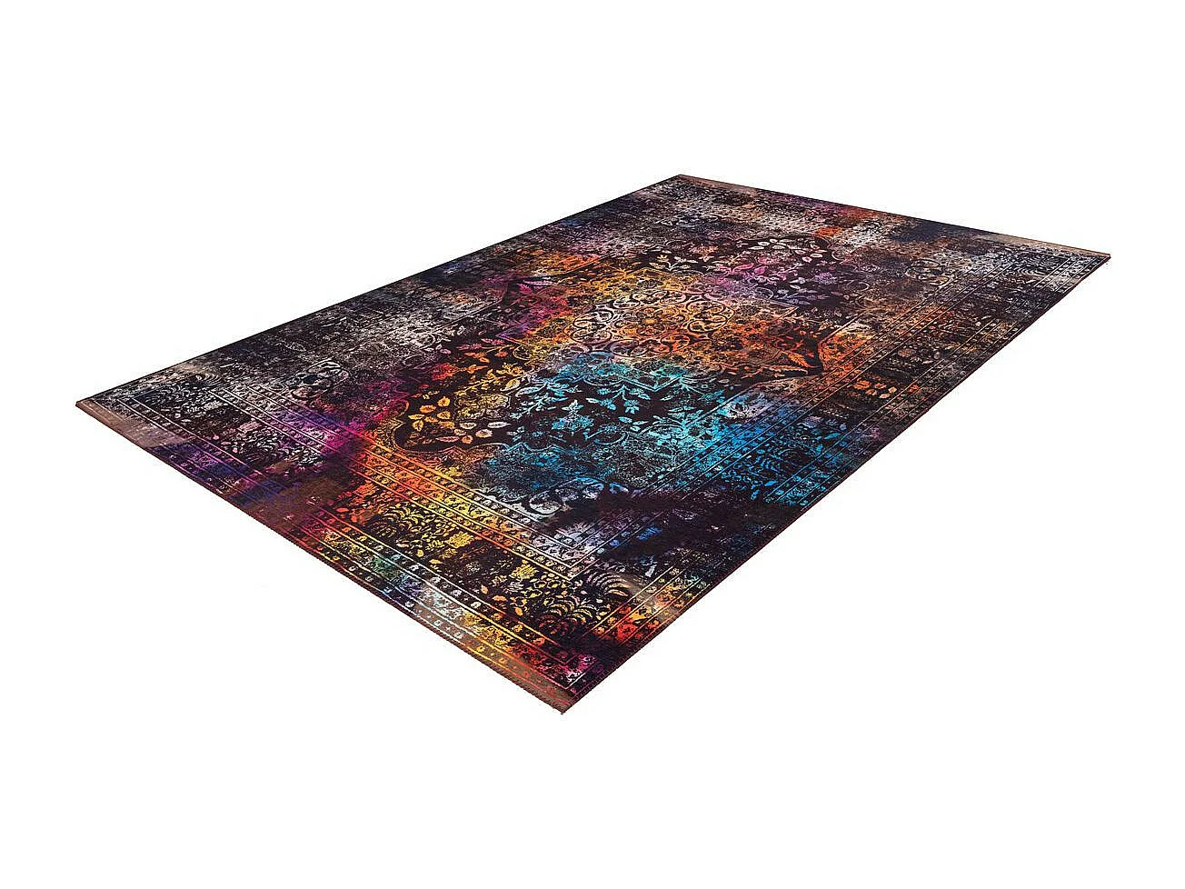 Tapis Oriental à Poils Courts "Galaxy IV" Multicolore 120 x 180 cm