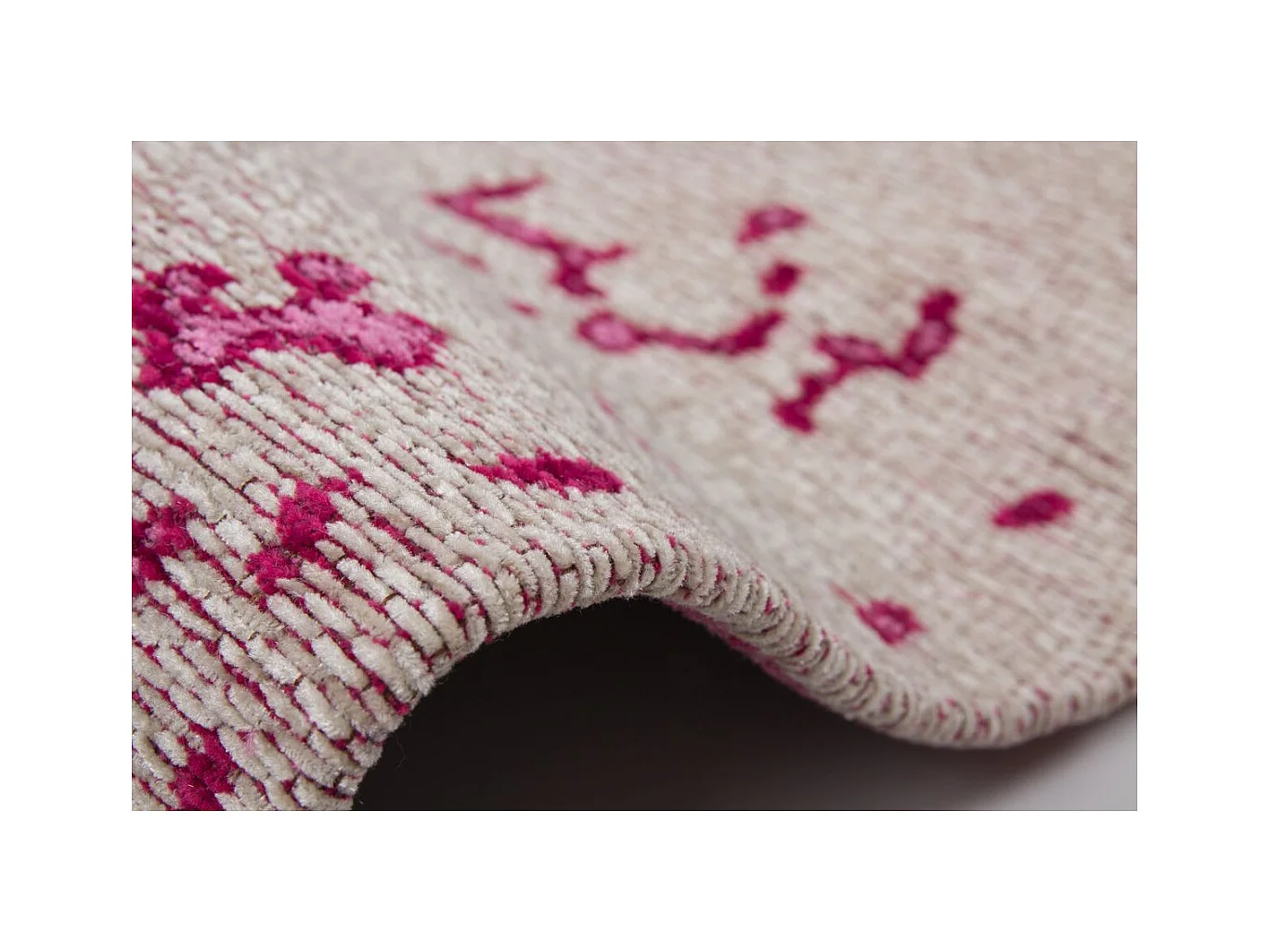 Tapis à Poils Courts Fait Main "Ballerina" Rose 80 x 150 cm