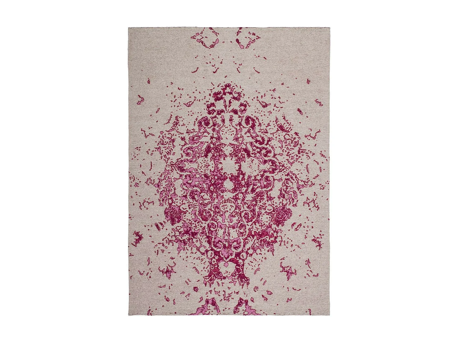 Tapis à Poils Courts Fait Main "Ballerina" Rose 80 x 150 cm