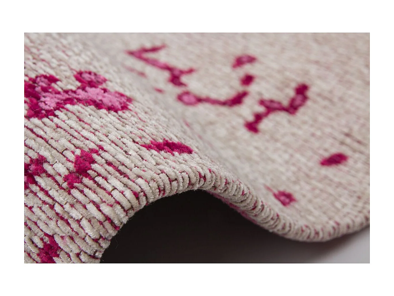 Tapis à Poils Courts Fait Main "Ballerina" Rose 80 x 150 cm