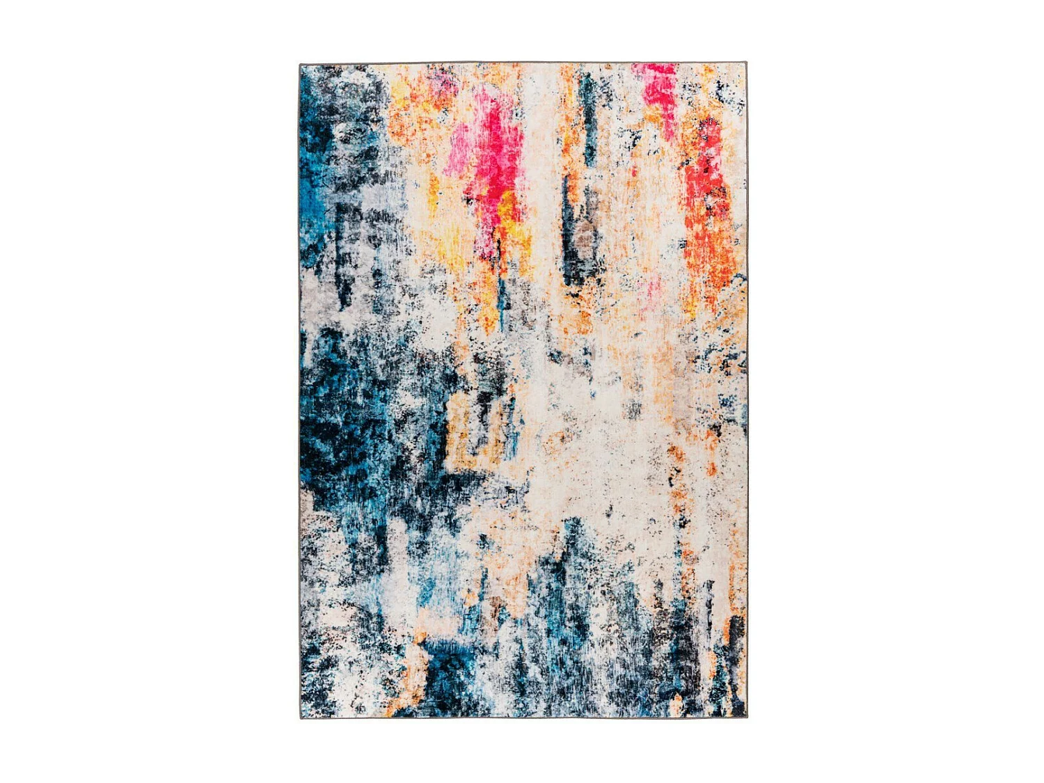 Tapis Tissé Rétro à Poils Courts "Saphira" Multicolore 80 x 150 cm