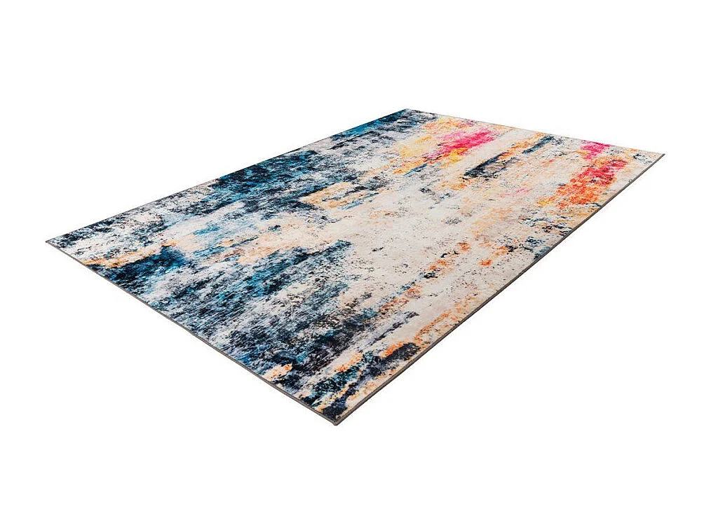 Tapis Tissé Rétro à Poils Courts "Saphira" Multicolore 80 x 150 cm