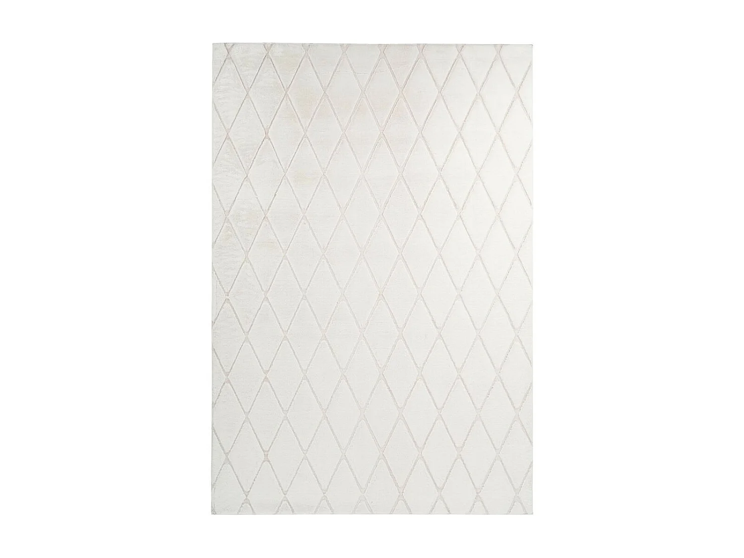 Tapis Shaggy Géométrique "Vivica" Blanc & Crème 80 x 150 cm