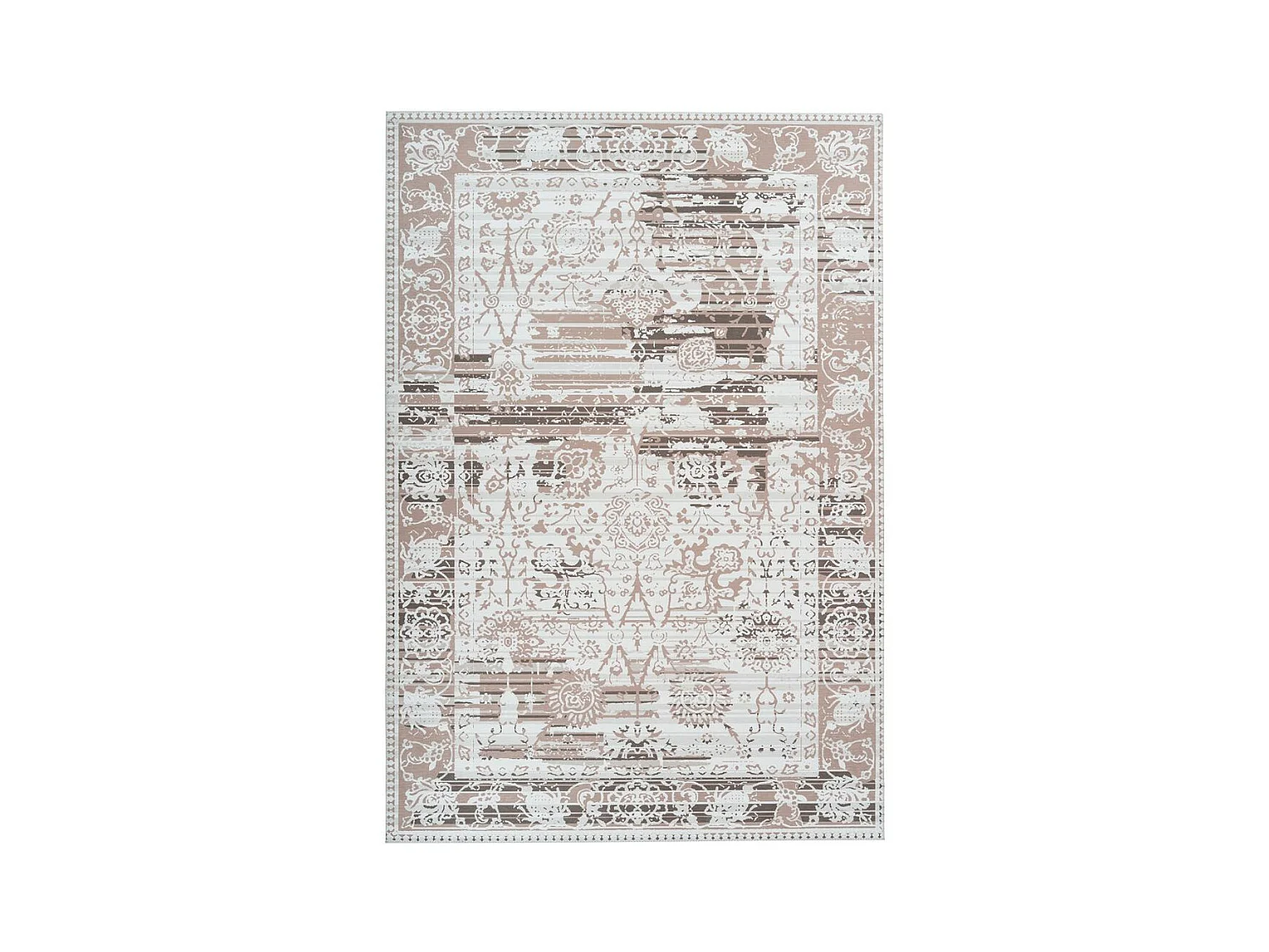 Tapis Vintage à Poils Courts "Galaxy VI" Beige 120 x 180 cm