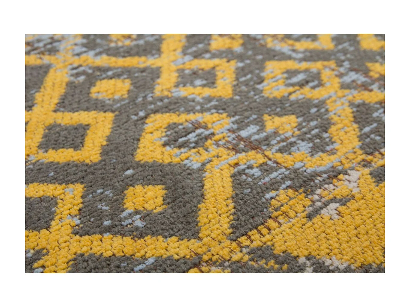 Tapis Tissé Vintage Patchwork "Symphony" Or 120 x 170 cm