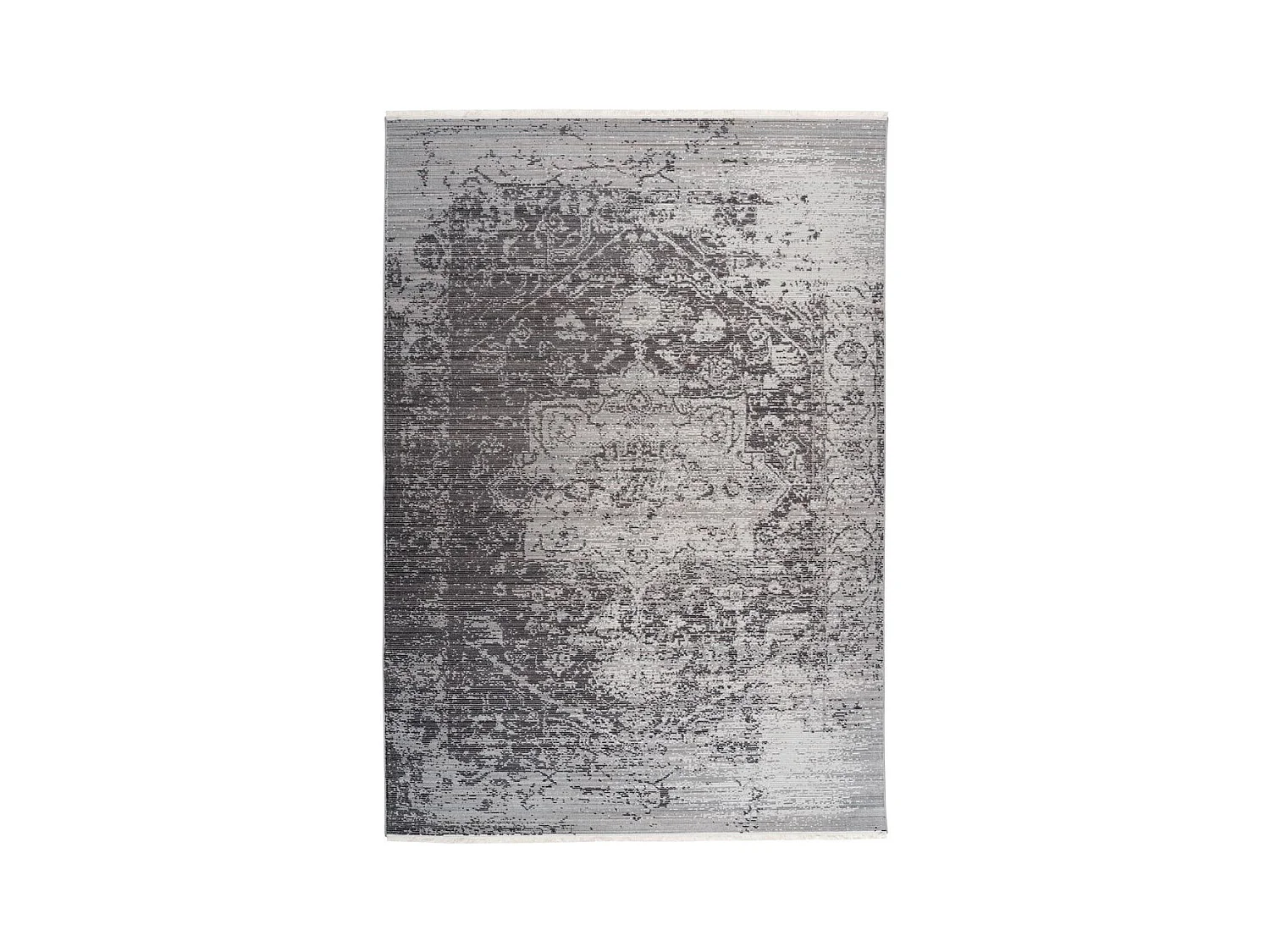 Tapis Vintage à Franges "Baroque VIII" Gris 160 x 230 cm