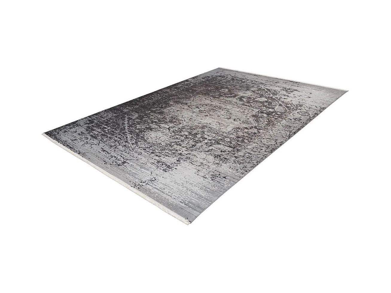 Tapis Vintage à Franges "Baroque VIII" Gris 160 x 230 cm
