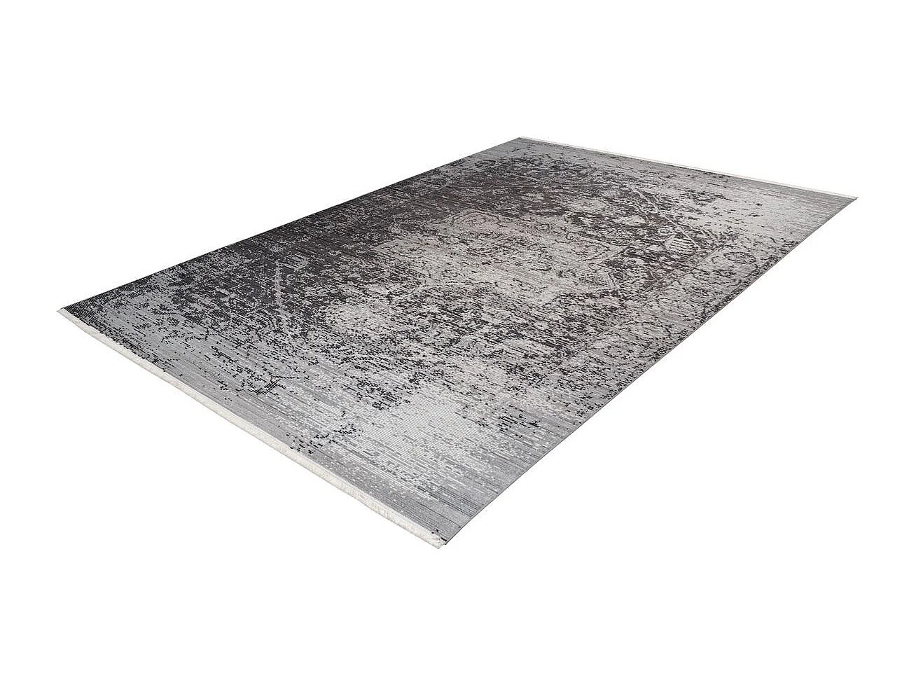 Tapis Vintage à Franges "Baroque VIII" Gris 160 x 230 cm