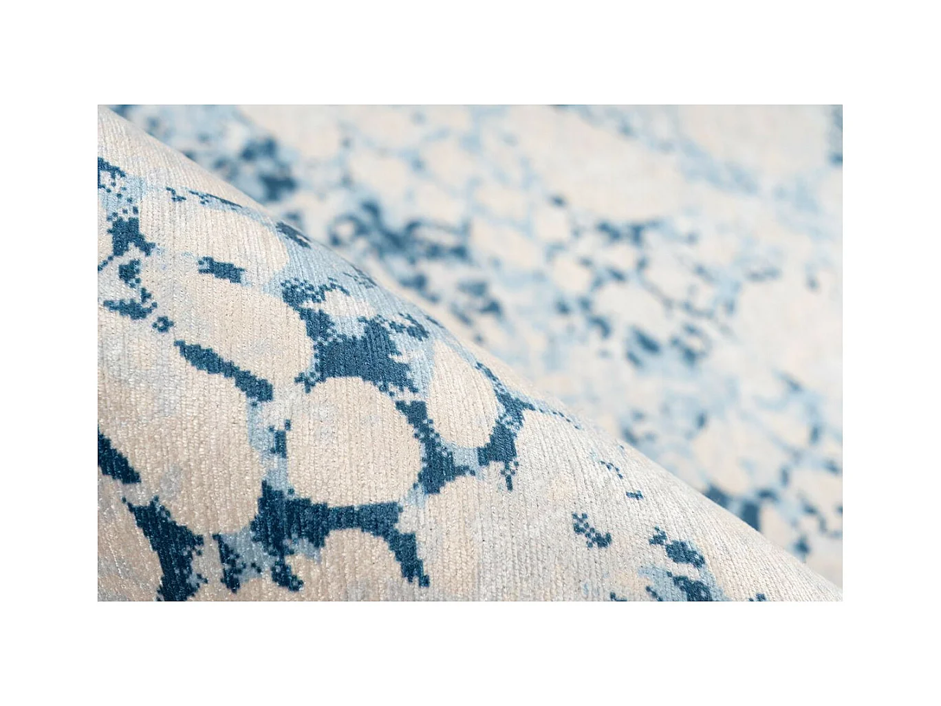 Tapis Effet Délavé à Poils Courts "Galaxy VII" Bleu 80 x 150 cm