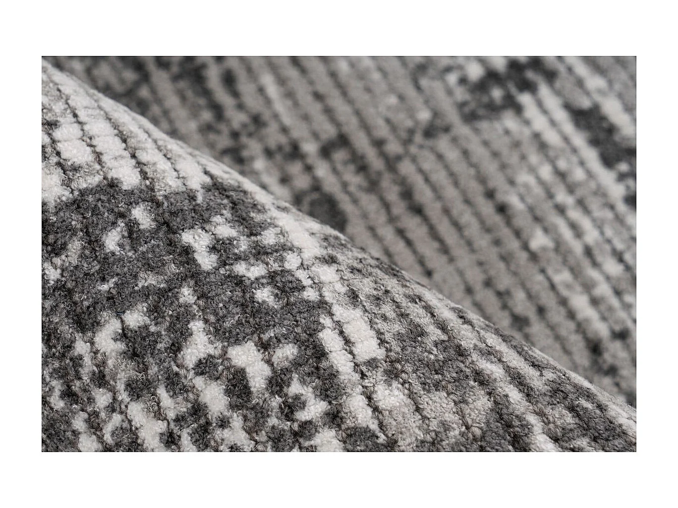 Tapis Rétro Motif Imprimé "Sinai III" Anthracite 200 x 290 cm