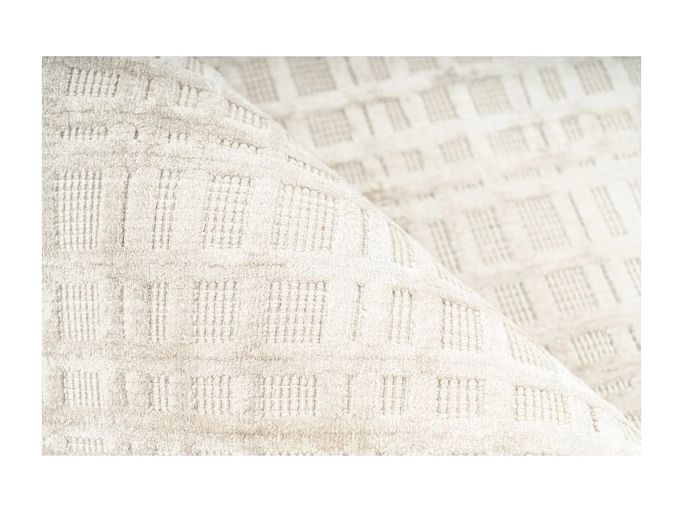 Tapis Tissé à la Main "Karma" Beige Argent 120 x 170 cm