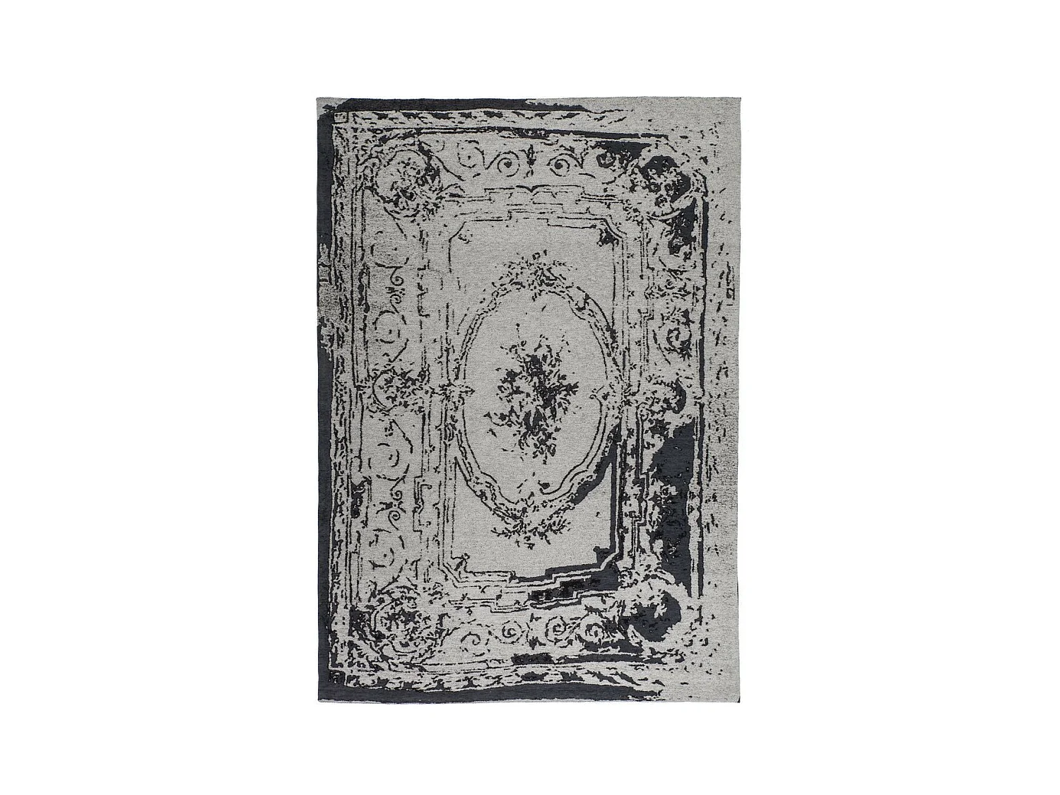 Tapis Vintage Fait Main "Ballerina" Gris 120 x 170 cm