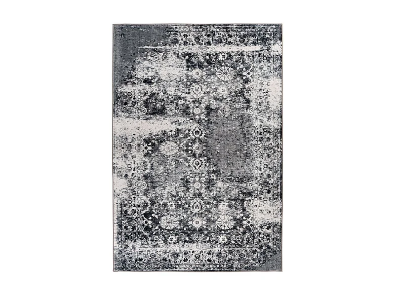 Tapis Tissé Vintage à Poils Plats "Saphira" Gris 120 x 170 cm
