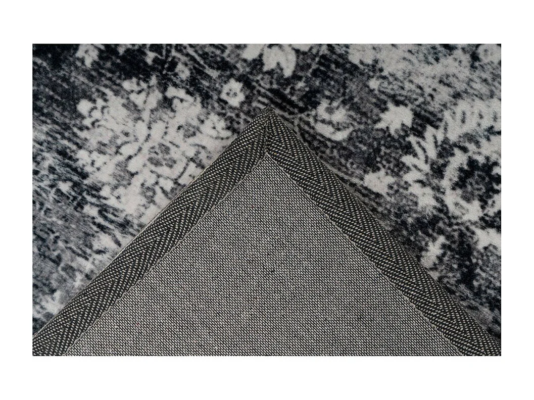 Tapis Tissé Vintage à Poils Plats "Saphira" Gris 120 x 170 cm