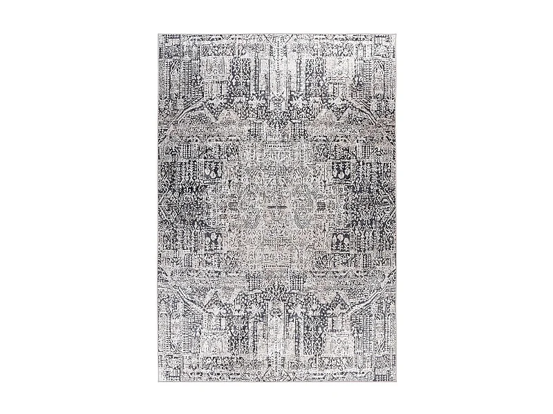 Tapis Vintage à Poils Plats "Rhodin" Gris 120 x 170 cm