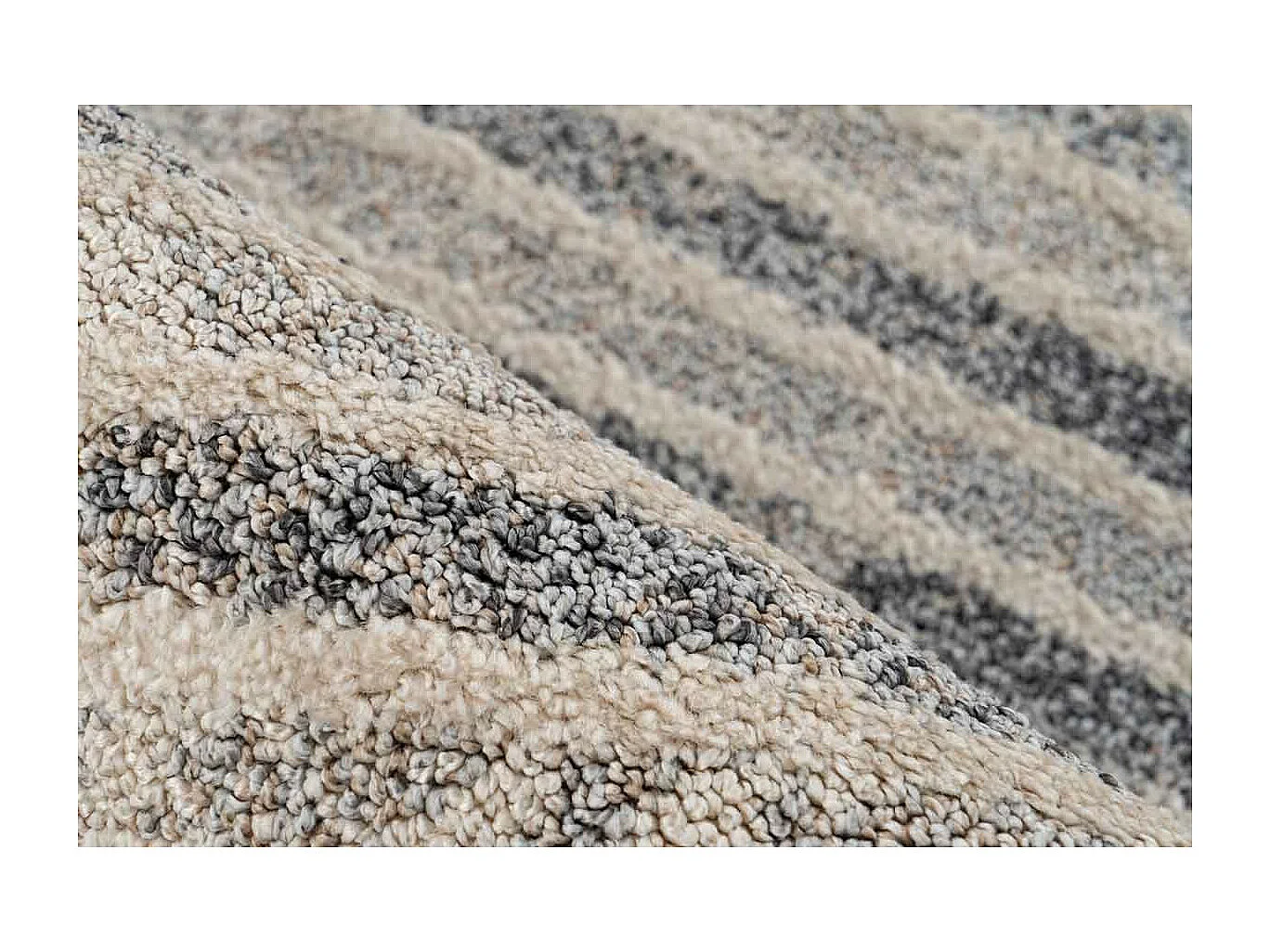 Tapis Tissé Graphique "Rhombus" Beige & Gris 120 x 170 cm