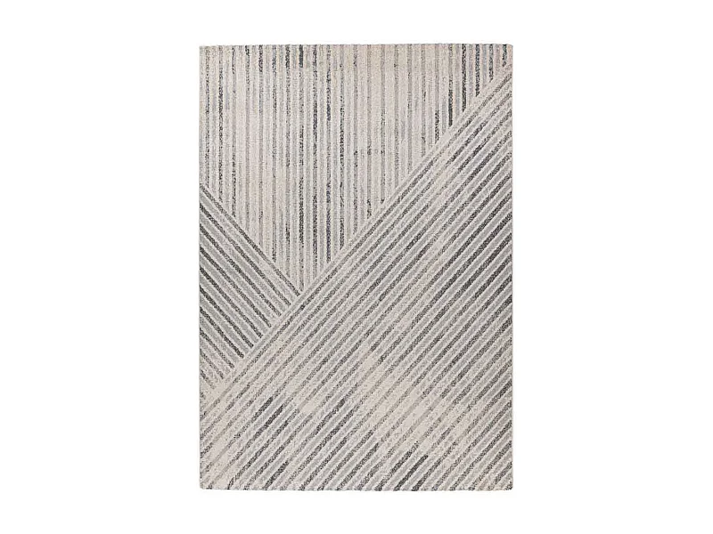Tapis Tissé Graphique "Rhombus" Beige & Gris 120 x 170 cm