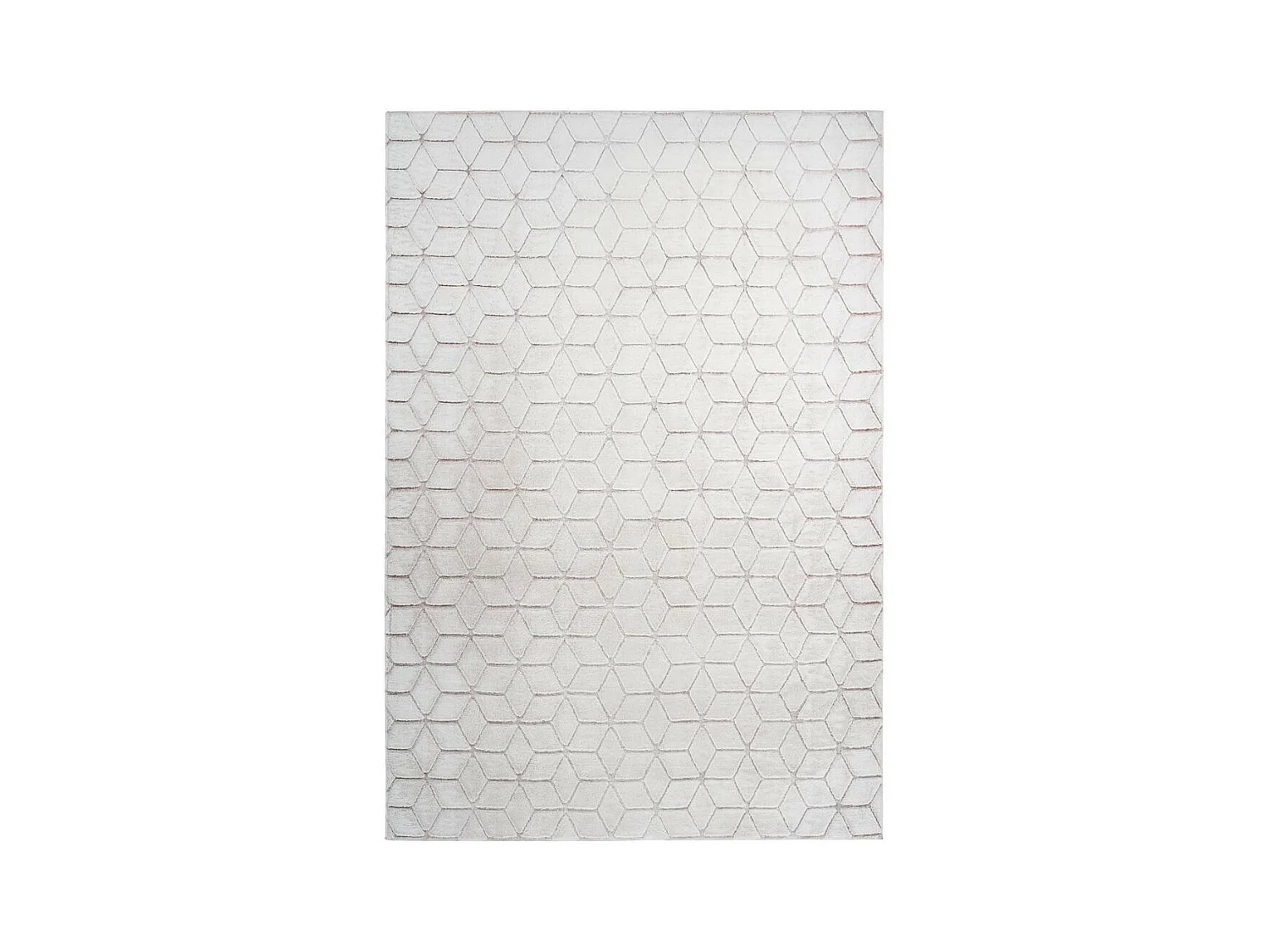 Tapis Shaggy Effet 3D "Vivica" Blanc & Rose 160 x 230 cm