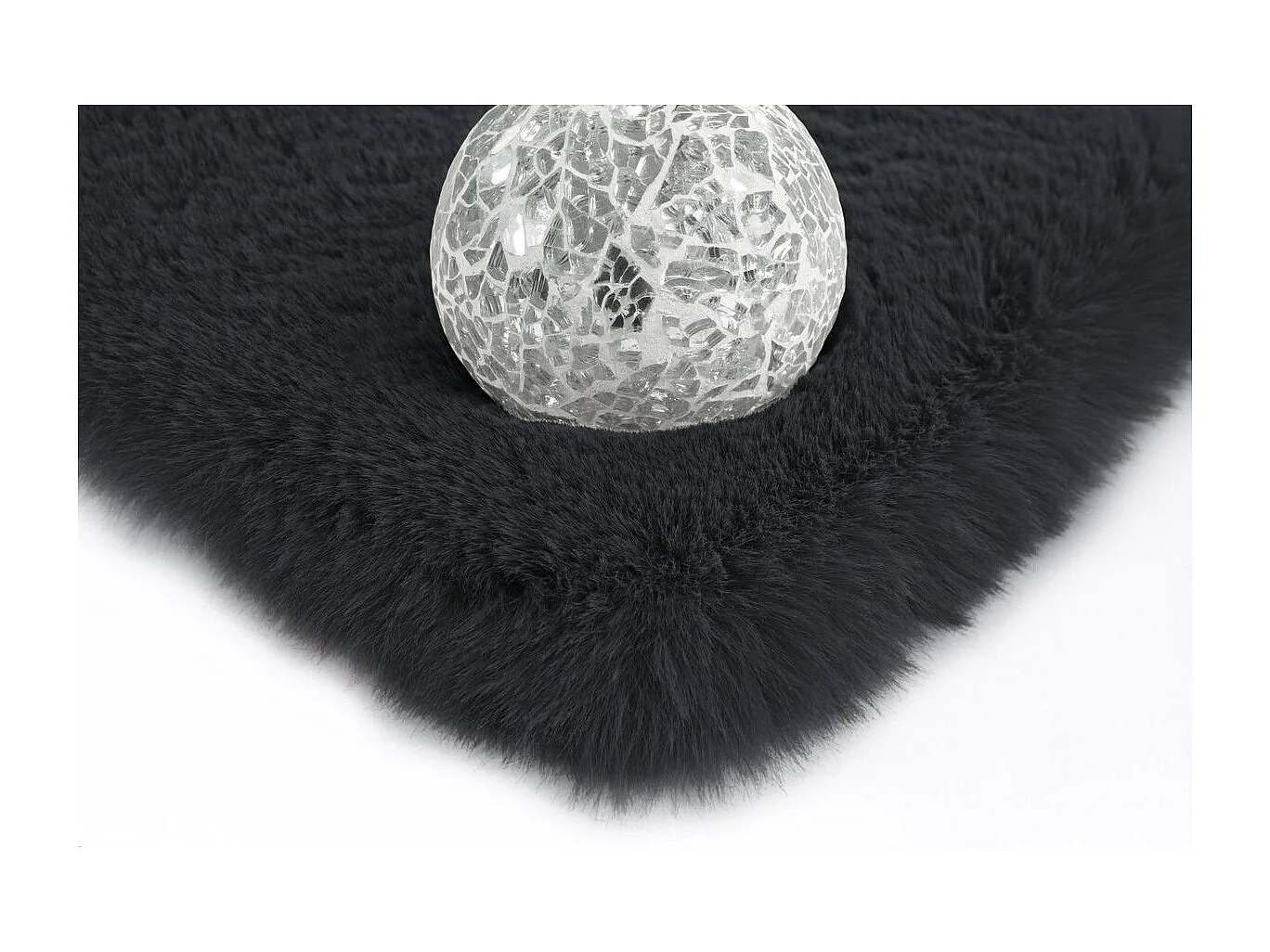 Tapis Tufté à la Main à Poils Longs "Rabbit" Anthracite 80 x 150 cm