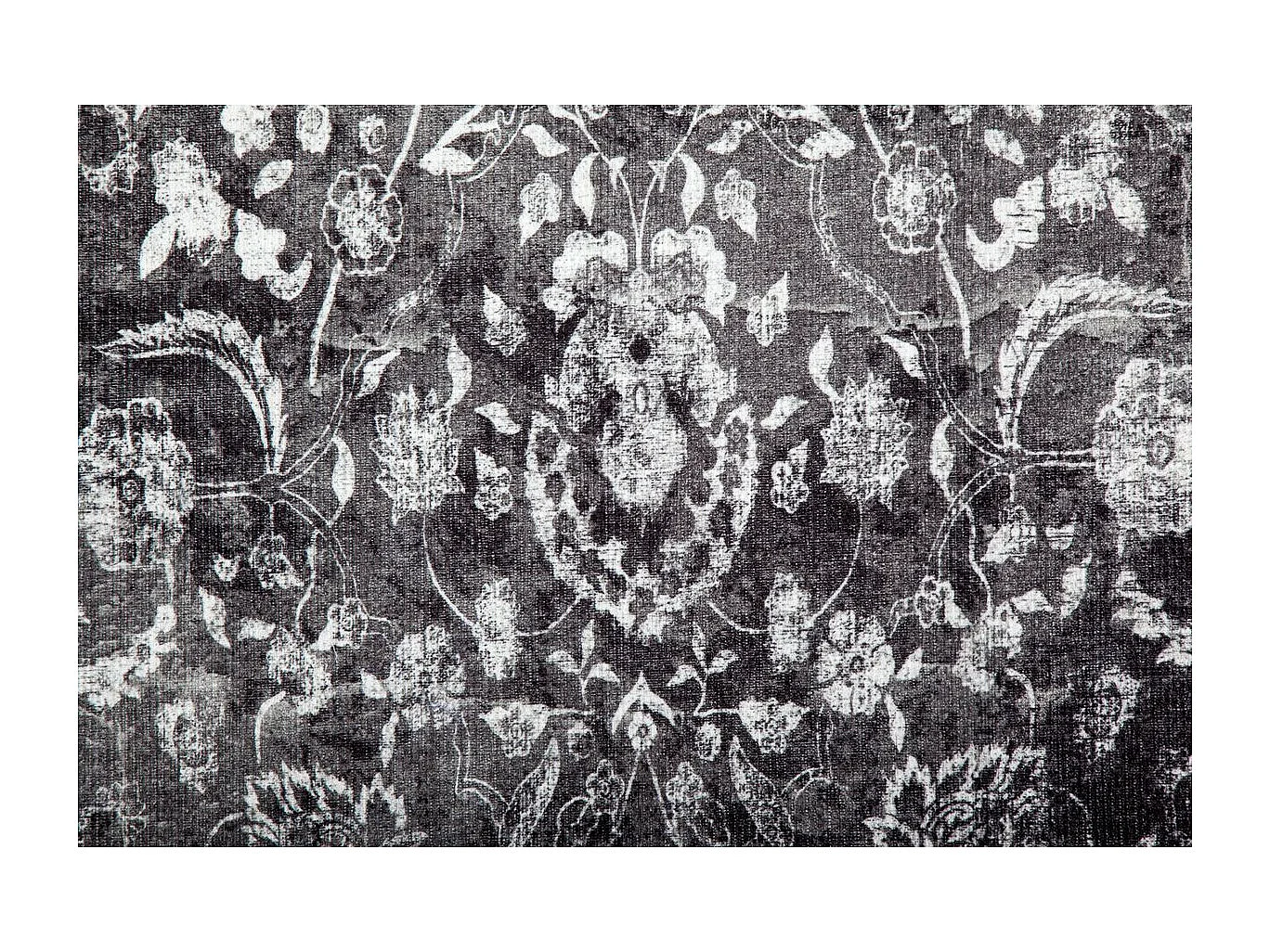 Tapis Antique à Poils Courts "Vintage" Gris 200 x 290 cm