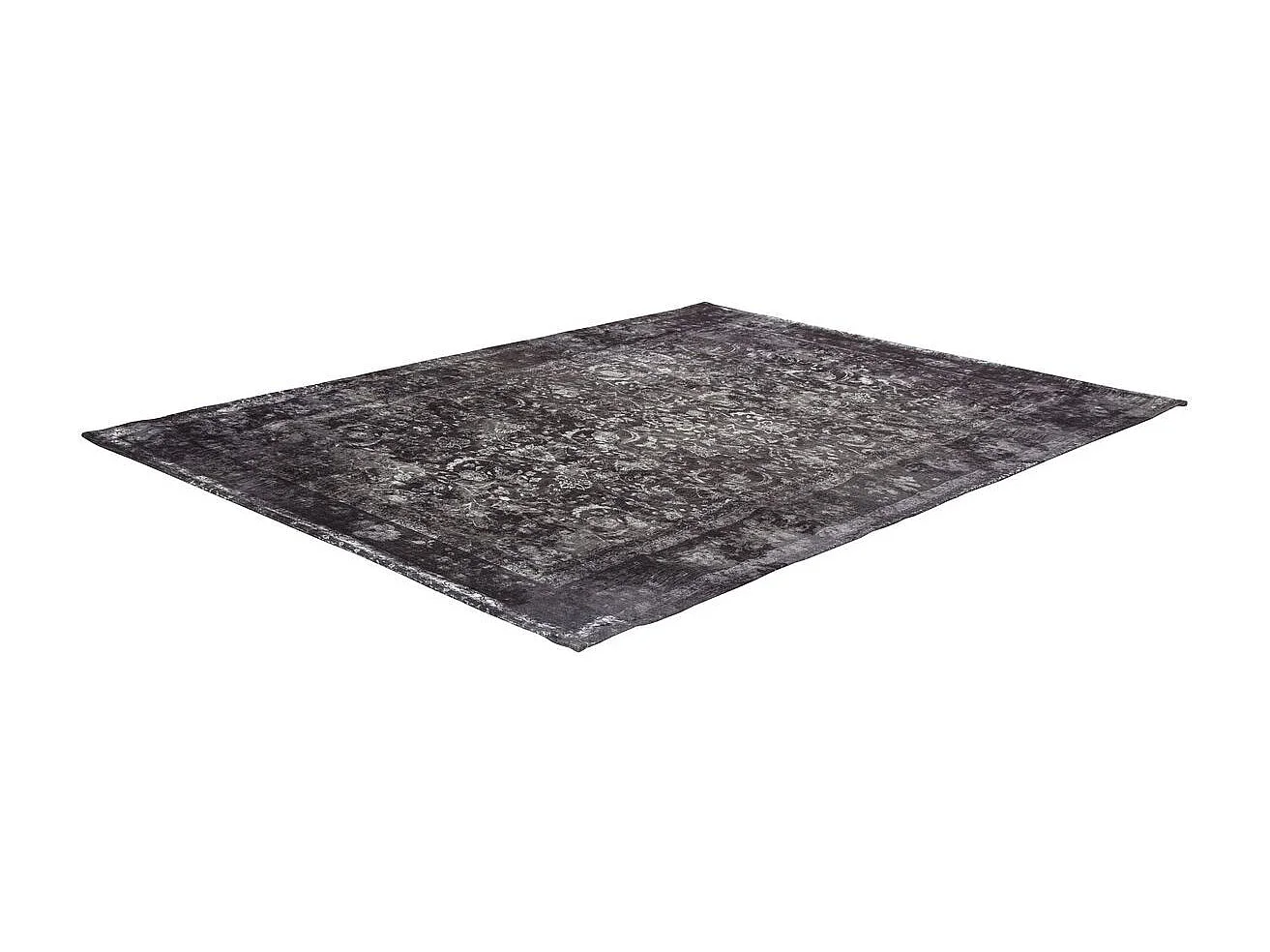 Tapis Antique à Poils Courts "Vintage" Gris 200 x 290 cm