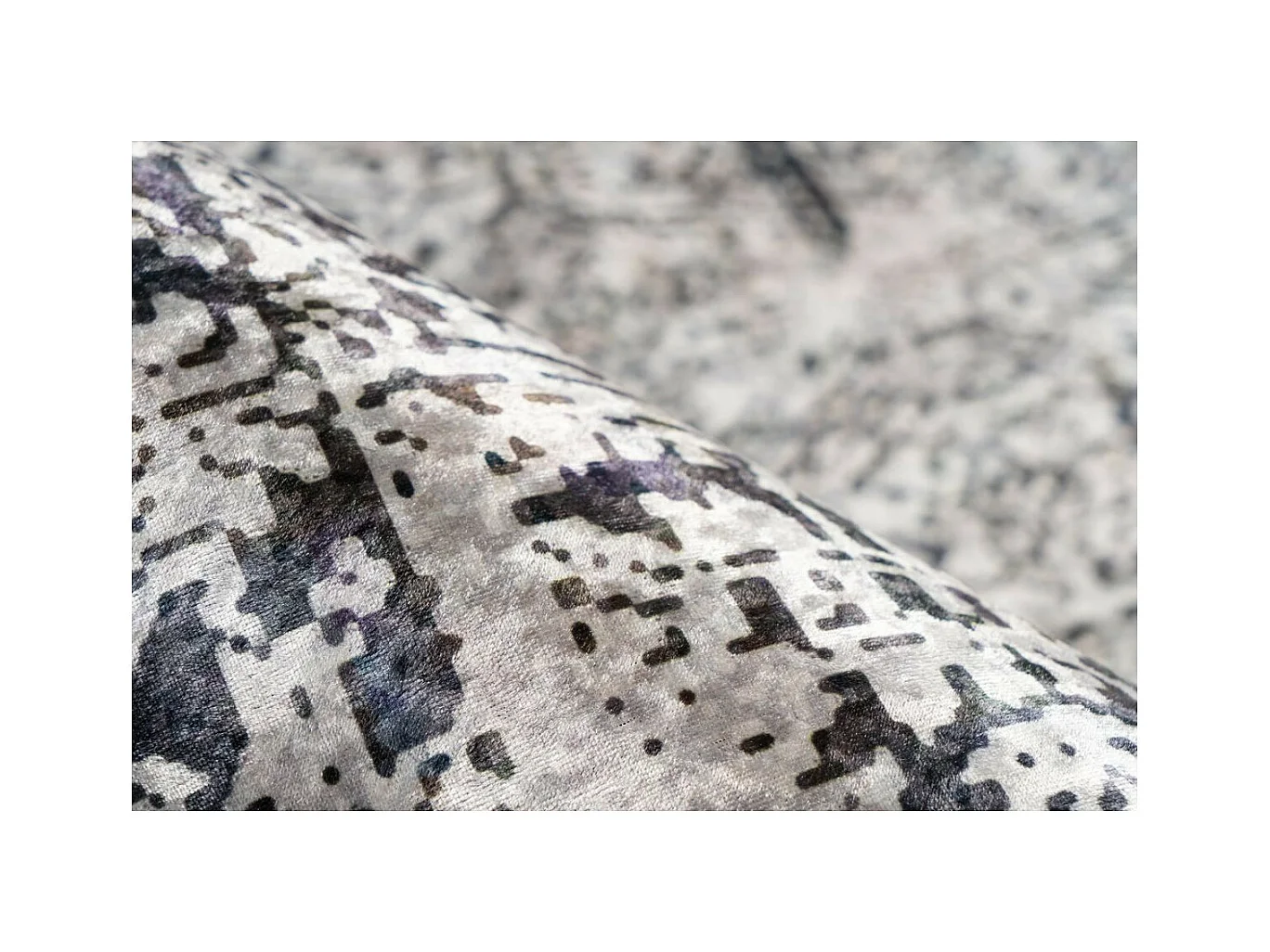 Tapis Vintage à Poils Plats "Rhodin" Gris 80 x 150 cm