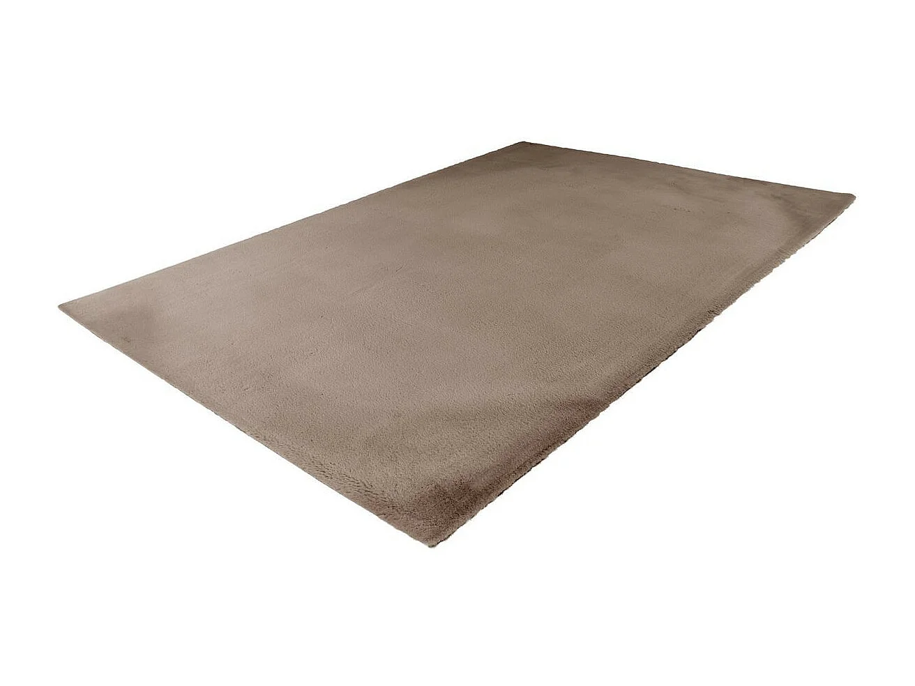 Tapis Uni Doux à Poils Longs "Rabbit" Taupe 160 x 230 cm