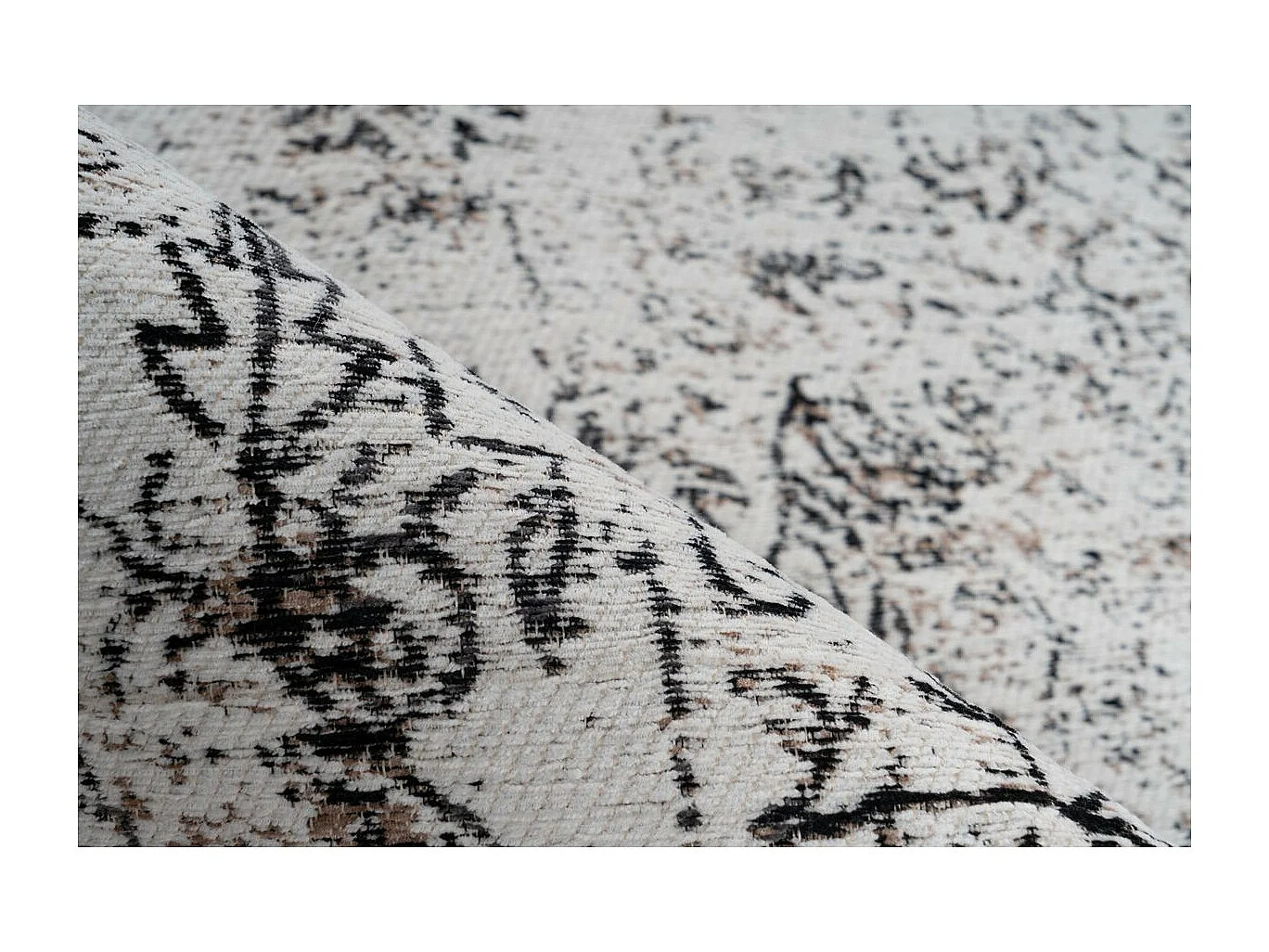 Tapis Vintage à Poils Courts "Iglesia" Anthracite 80 x 150 cm