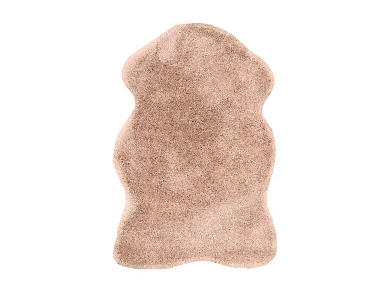 Tapis Uni Doux Poils Longs "Rabbit" 60x90cm Crème 60 x 90 cm