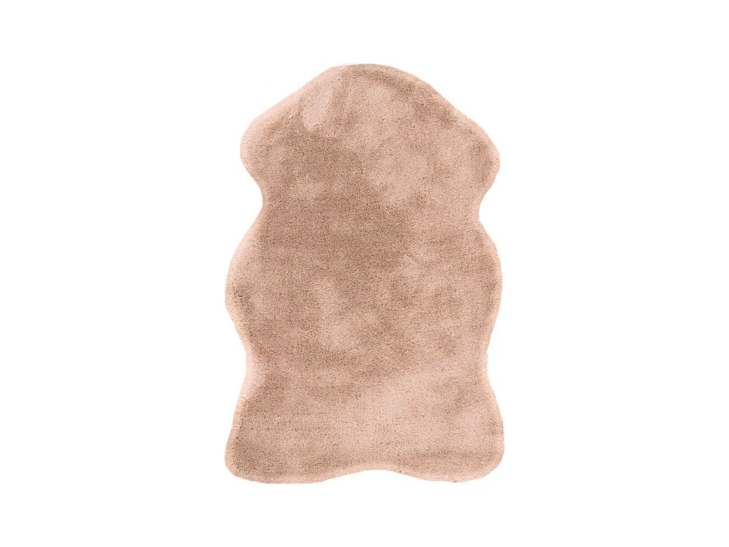 Tapis Uni Doux Poils Longs "Rabbit" 60x90cm Crème 60 x 90 cm