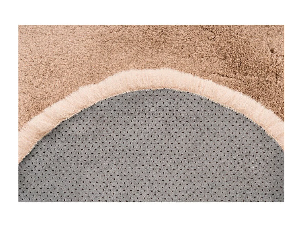 Tapis Uni Doux Poils Longs "Rabbit" 60x90cm Crème 60 x 90 cm