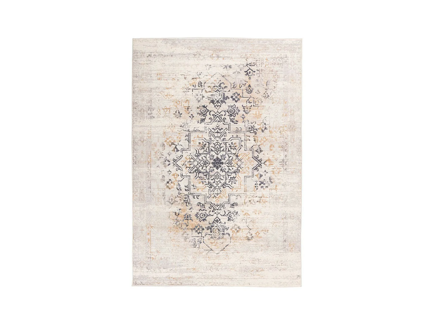 Tapis Vintage Tissé à la Main "Piedmont" Crème 80 x 150 cm