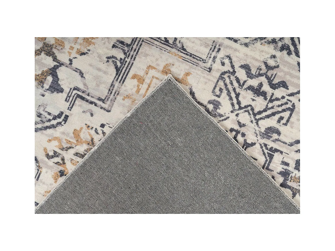 Tapis Vintage Tissé à la Main "Piedmont" Crème 80 x 150 cm