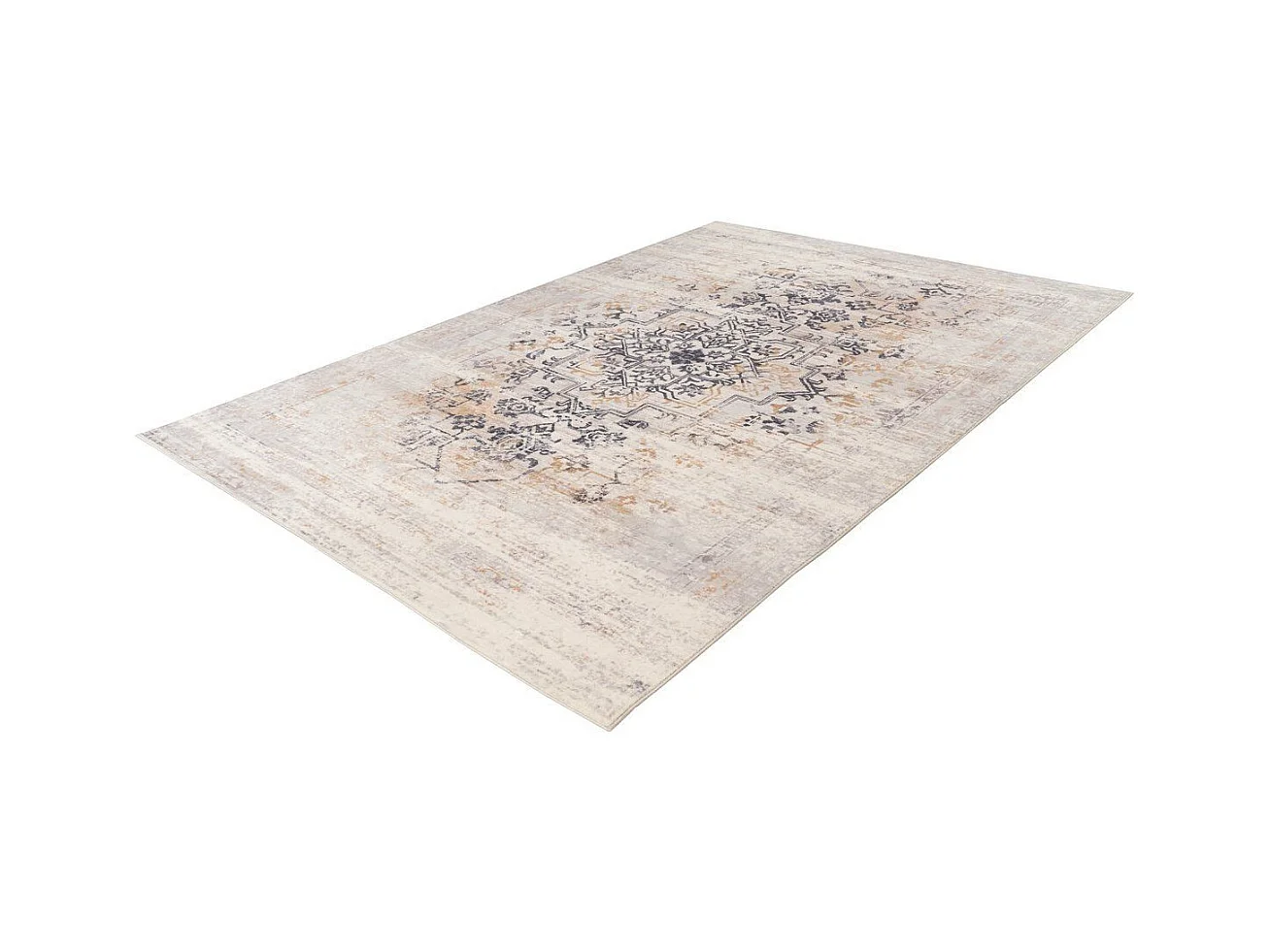 Tapis Vintage Tissé à la Main "Piedmont" Crème 80 x 150 cm