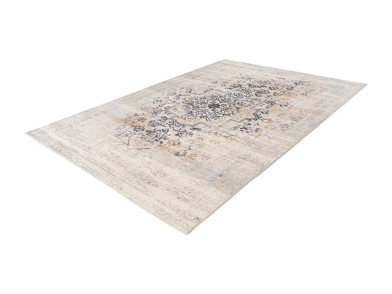Tapis Vintage Tissé à la Main "Piedmont" Crème 80 x 150 cm
