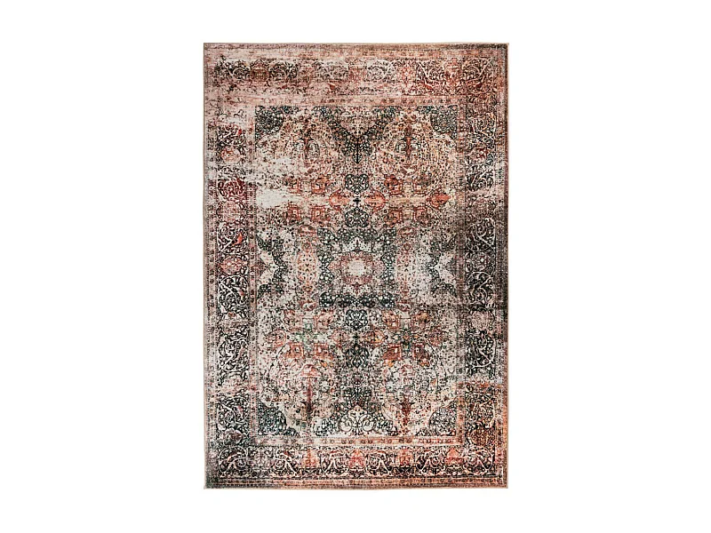 Tapis Tissé Vintage à Poils Plats "Saphira" Beige 120 x 170 cm