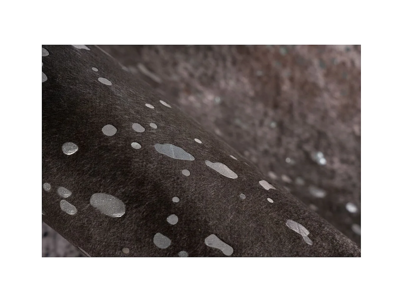 Tapis Motif Animalier "Western" Argent & Noir 130 x 170 cm