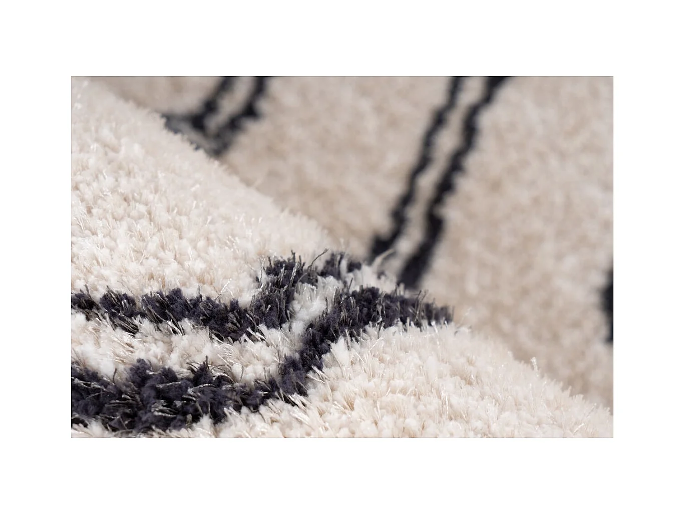 Tapis Imprimé Losange "Orlando" Ivoire 200 x 290 cm