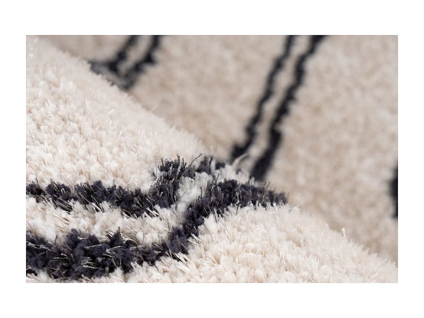 Tapis Imprimé Losange "Orlando" Ivoire 200 x 290 cm