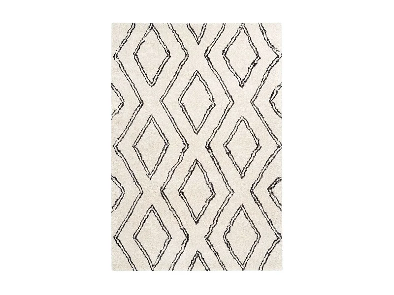 Tapis Imprimé Losange "Orlando" Ivoire 200 x 290 cm