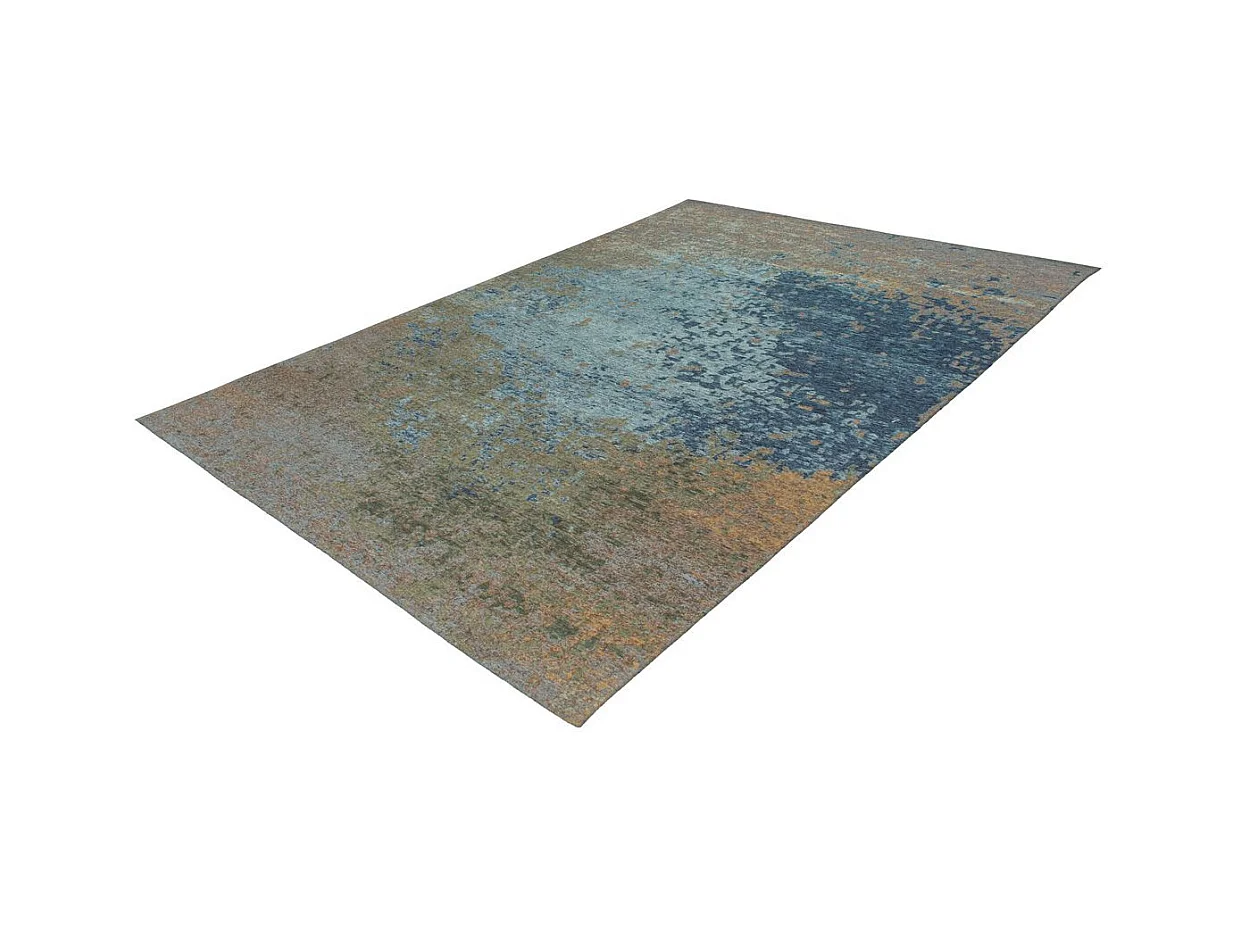 Tapis Vintage à Poils Courts "Blaze" Bleu 115 x 170 cm