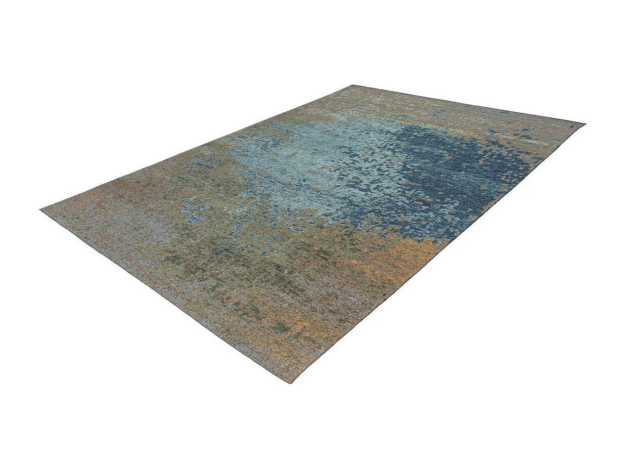 Tapis Vintage à Poils Courts "Blaze" Bleu 115 x 170 cm