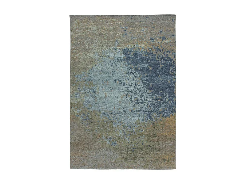 Tapis Vintage à Poils Courts "Blaze" Bleu 115 x 170 cm